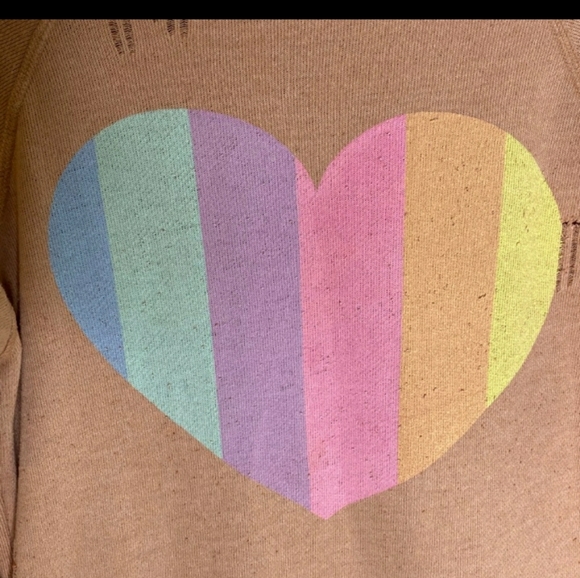 Wildfox Prism Heart Destroyed Sweater Tan - Picture 6 of 6